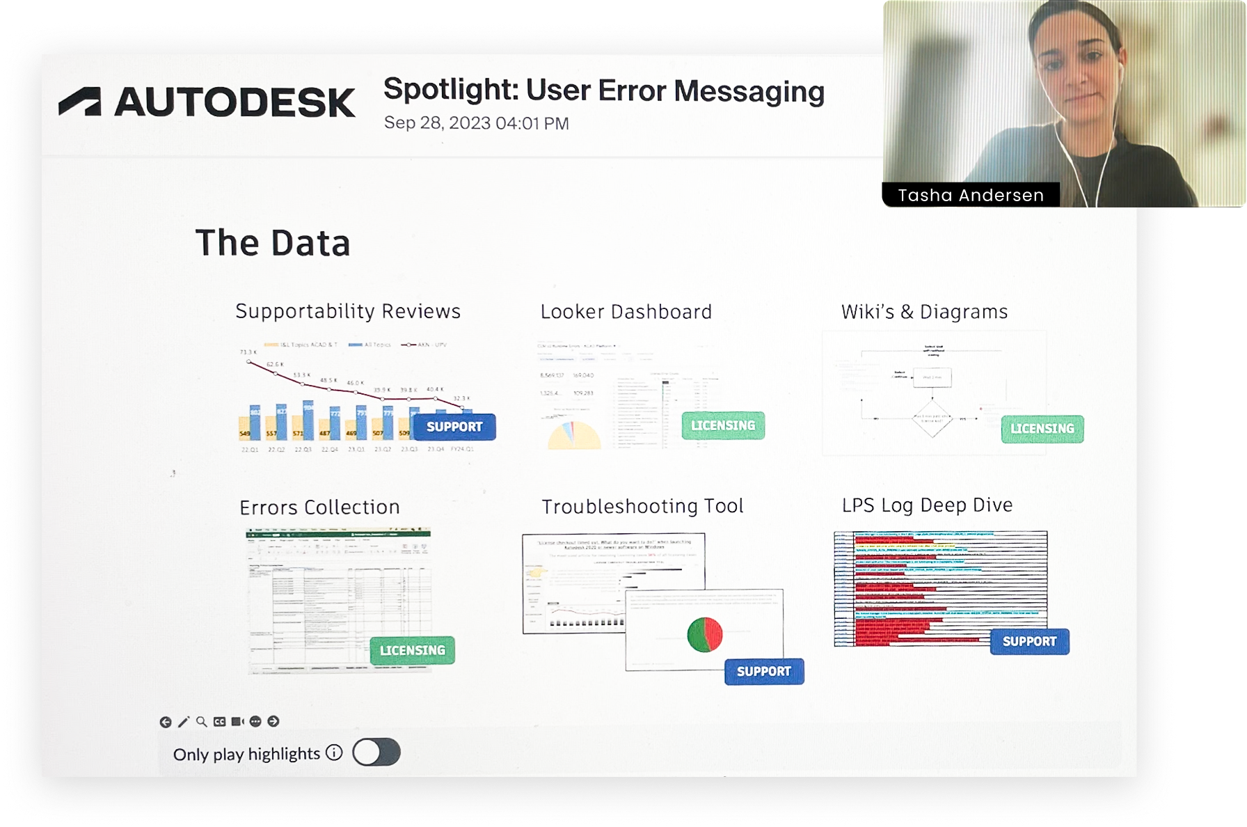 Autodesk Spotlight presentation on User Error Messaging